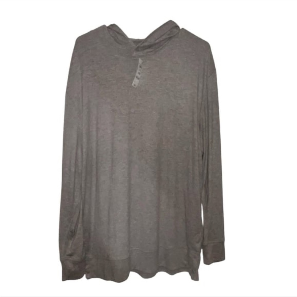 Men’s Alfani Gray Hooded Lightweight Long Sleeve Shirt Large NWT